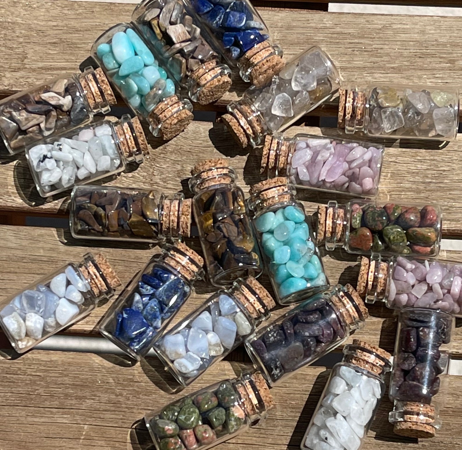 Gemstone Wish Bottles Spell Bottles Crystal Chip Bottles Etsy