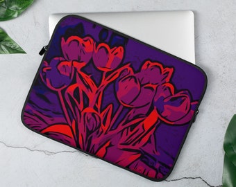 Floral Laptop Sleeve, Floral laptop sleeve with great flower design