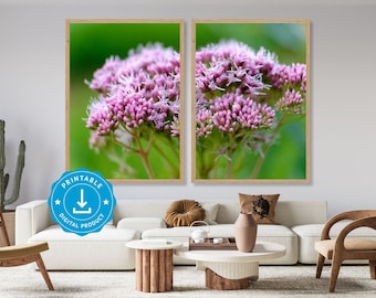 Doppelposter Rosa Blüten Macro Nahaufnahme