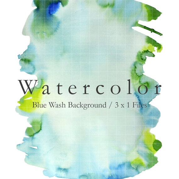 Watercolor Blue Wash Background Clipart Light Blue Beach Etsy