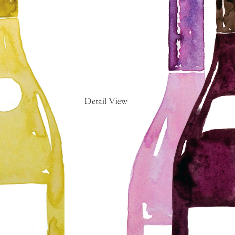 WATERCOLOR Wine Bottle Clip Art Wine Bottles Bottles of Etsy