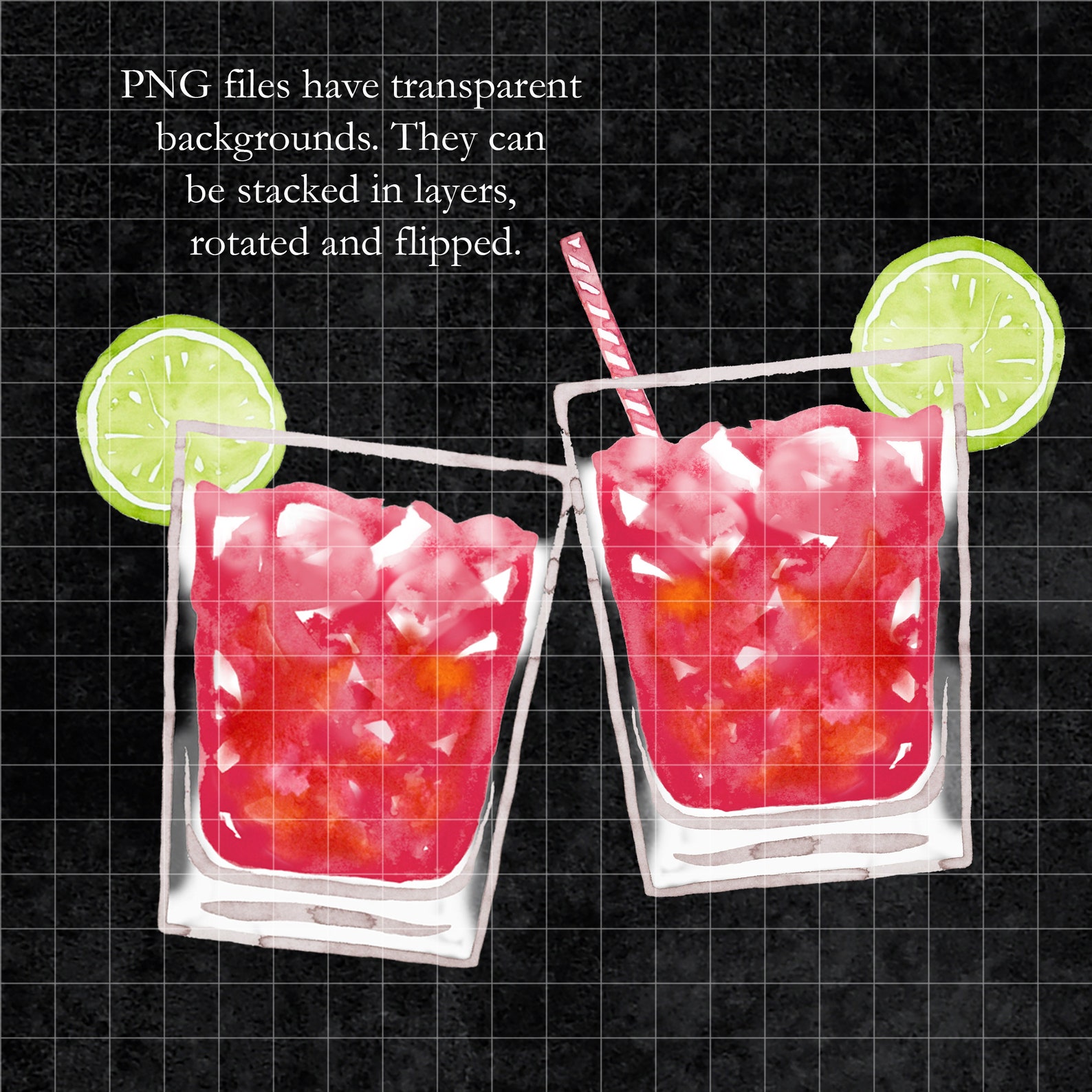 WATERCOLOR Cranberry Vodka Cocktail Illustration Vodka Etsy