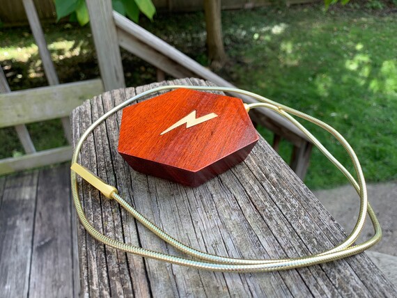 iPhone Android Blood Wood Hexagon Phone Wireless Charger Apple Samsung Brass Lightning Inlay