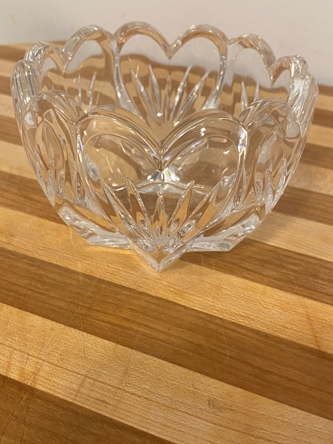 Waterford Marquis Crystal Hearts Candy Dish / Bowl 7.5 Wide Etsy