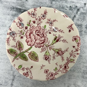 Johnson Brothers Fruit Dessert Bowl Rose Chintz Porcelain Black Backstamp