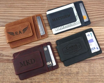 Groomsmen Money Clip, Personalized Leather Money Clip, Groomsmen Gift, Best Man Gift, Usher Gift, Boyfriend Gift, Dad Gift, Christmas Gift