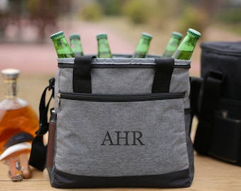 Borsa termica personalizzata per birra: regalo ricamato per gli sposi