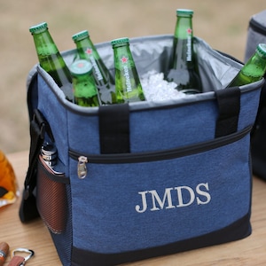 Personalized Groomsmen Gift, Beer Cooler Bag, Insulated Cooler Bag with Embroidery Monogram, Best Man Gift, Groomsmen Beer Cooler Bag