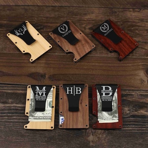 Groomsmen Geschenke, personalisierte Holzbrieftasche mit Metall Geldklammer, Groomsmen Holzkiste Vorschlag, Trauzeuge Geschenk, Sonnenbrille, Weihnachtsgeschenk