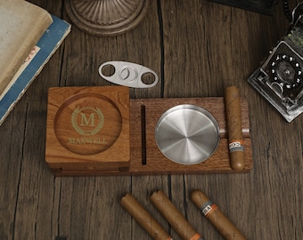 Personalized Groomsmen Gifts Box, Best Man Proposal, Father of Bride Gift, Cigar Gift Box, Father of Groom Gift, Whisky Glass Cigar Holder