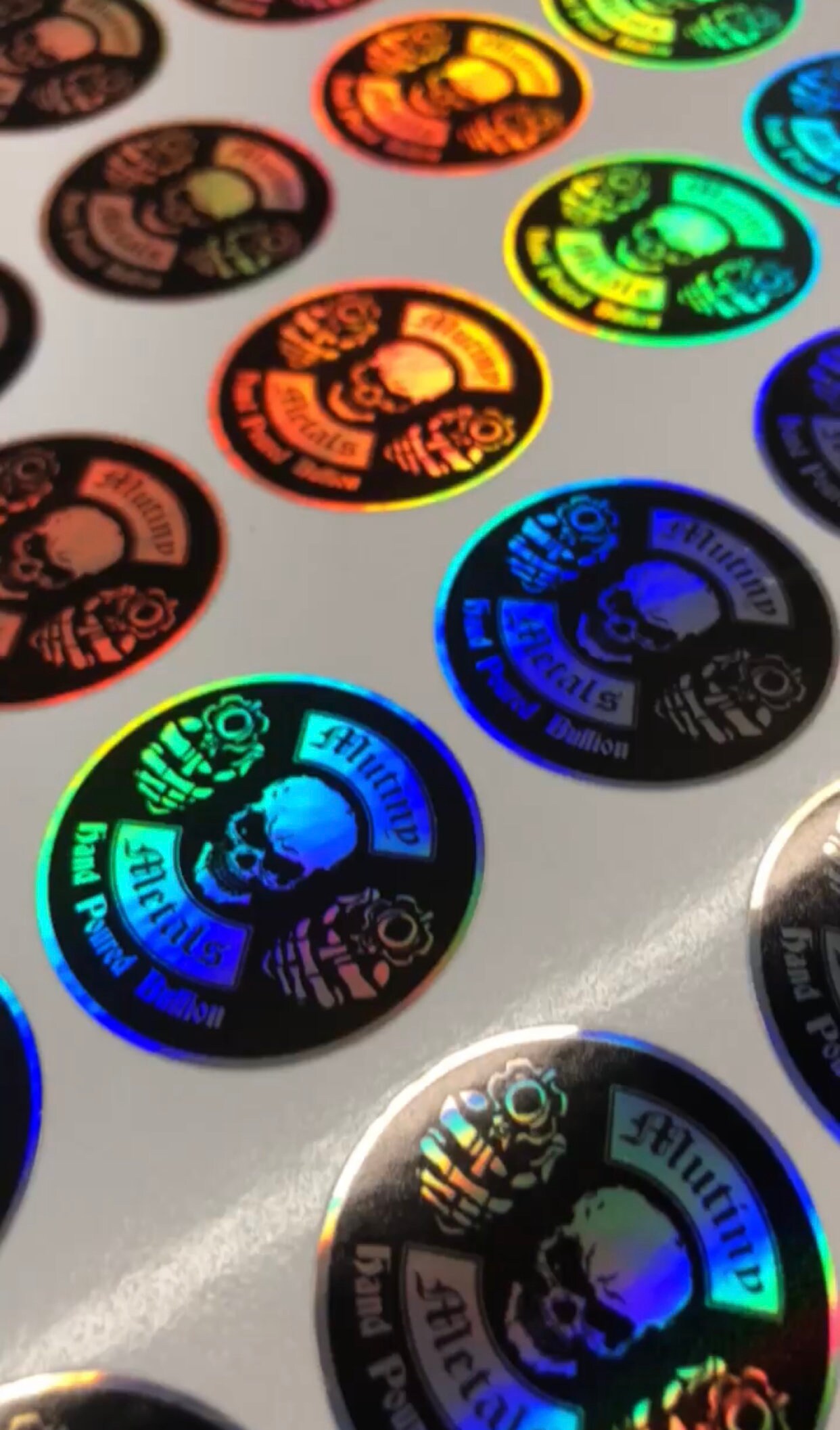 50 Custom Holographic Stickers, Branding Labels - Etsy