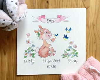 Baby birth souvenir illustration