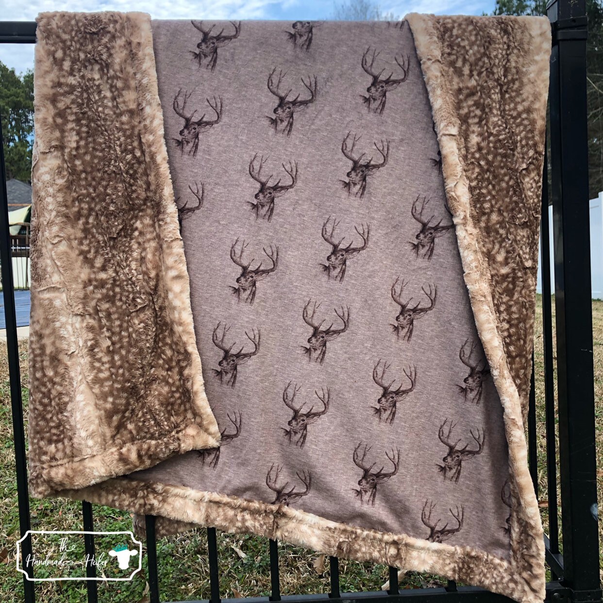Ultimate Hunting Blanket With Deer and Fawn Minky Adult and Etsy