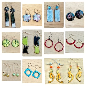 Artisan Made Handcrafted Vitreous Enamel Earrings