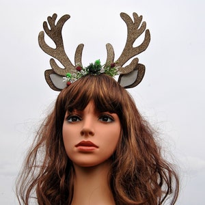 Олень рога оголовье взрослых Рождественский костюм оленя Antler корону