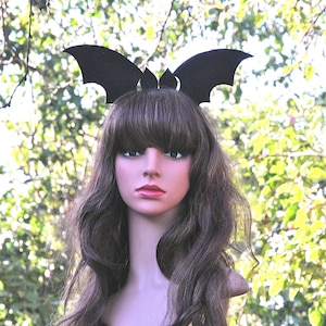 Bath wings headpiece Halloween crown Black bath headband