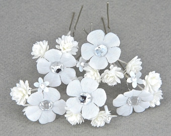 Babys breath hair pins Bridal hair piece gypsophila