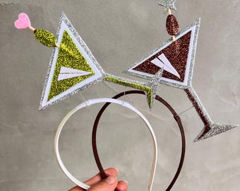Olive martini inspired headband Martini costume Olive fascinator