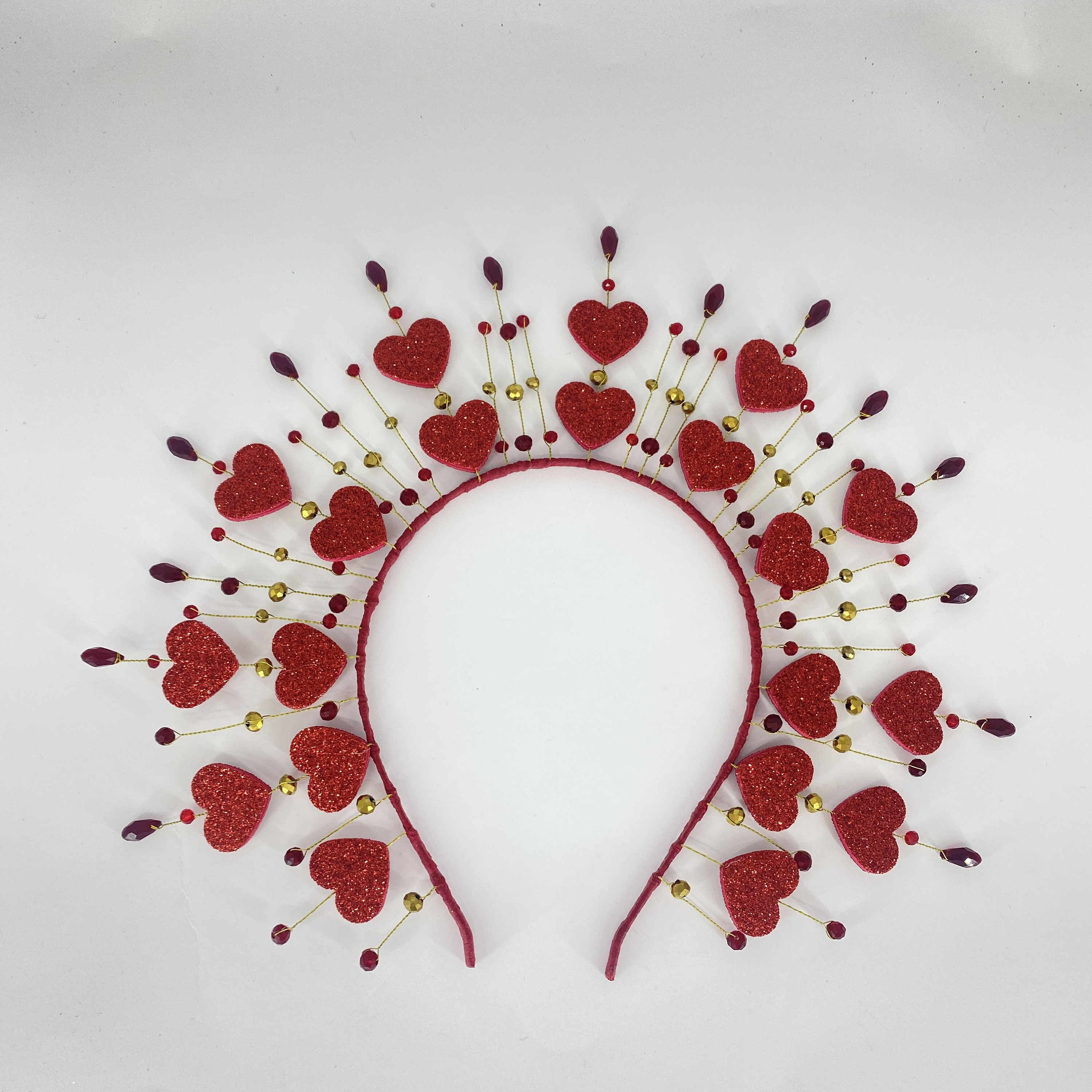 Macute Valentinstags Herz-Stirnband Rot – Haarband Mit Herz-Design, Für Partys, Cosplay, Romantik