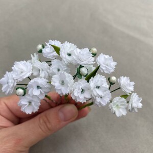 Babys breath hair pins Bridal hair piece gypsophila