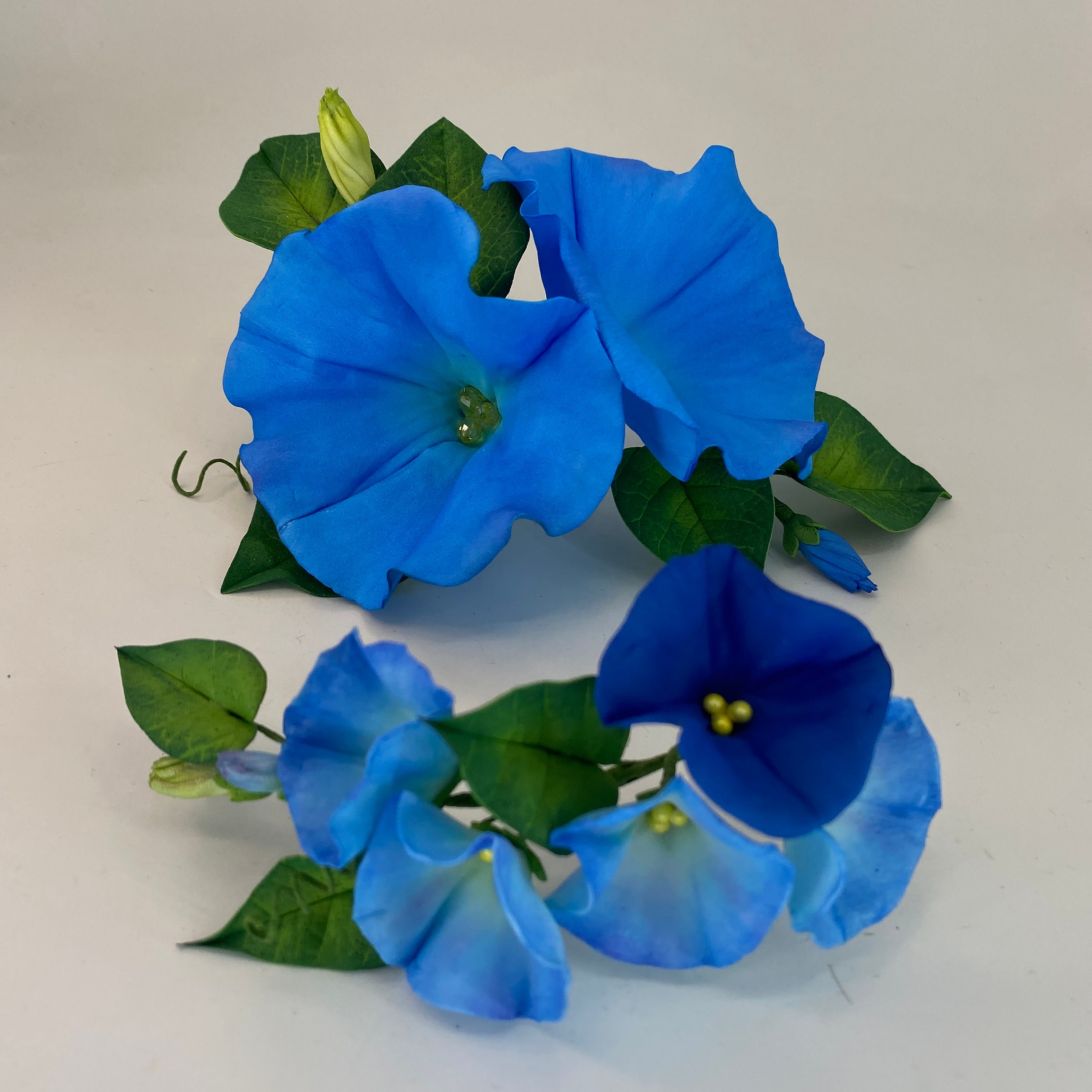 Blue Morning Glory Hair Clip, Handmade Bridal Headpiece - Etsy