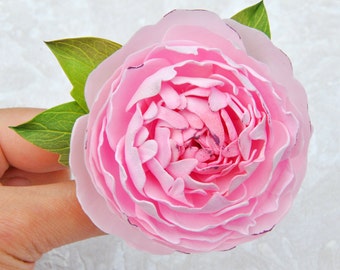 Peony wedding flower hair clip Bridal hair piece pink peony Wedding flower hair pins Light pink peony hair flower