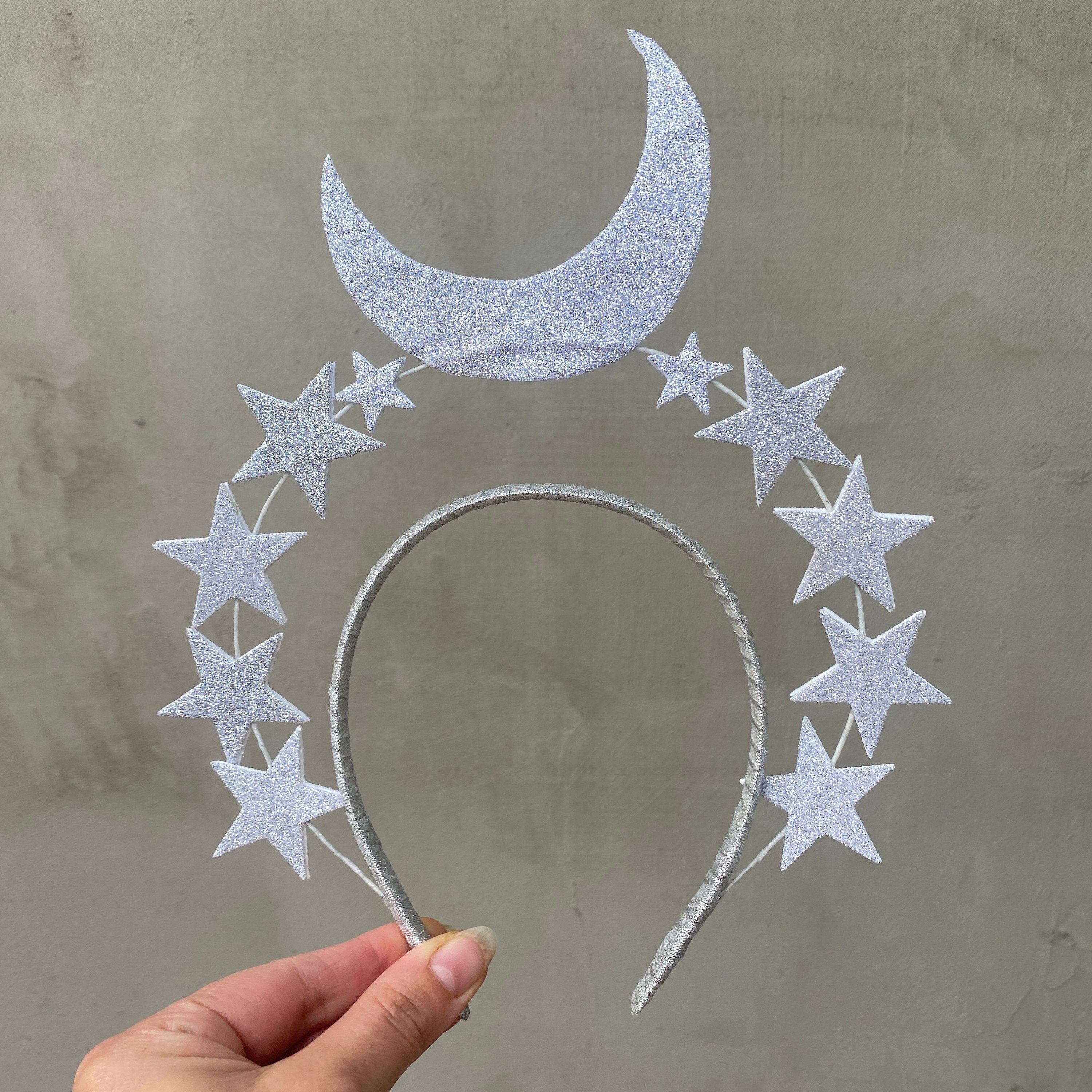Cerchietto per capelli da donna, accessorio per Halloween, con stelle, luna, sole, ragazze, bambini, tiara, in tessuto, per matrimoni, cosplay, stelle