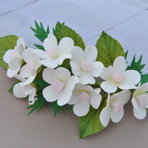 Jasmine flower hair clip Bridal hair piece blossom Wedding flower hair clip