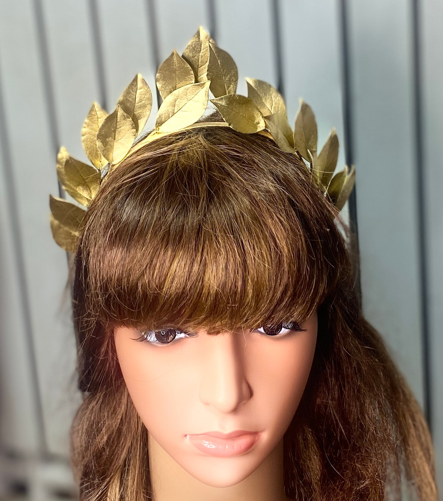 Corona Dea Romana Queen Helena - Tiara In Foglie D'Oro, Fascia Per Capelli, Per Feste E Matrimoni - Foto 4