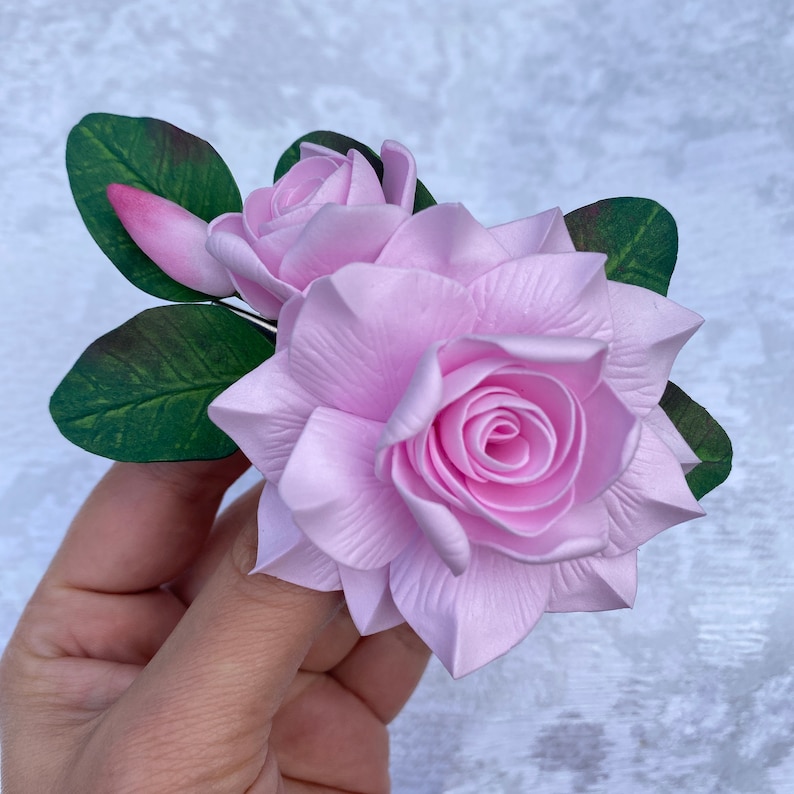 Gardenia Flower Hair Clip White Bridal Hair Piece Etsy