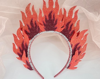 Fire headpiece Flame headband Halloween costume festival, carnival