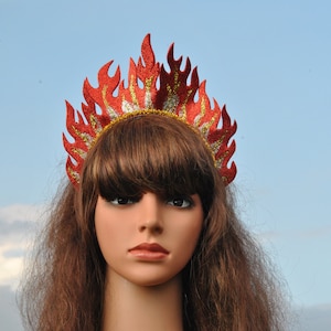 Fire headband Fire crown Flame headband Fire costume Phoenix headpiece Festival carnival costume for women