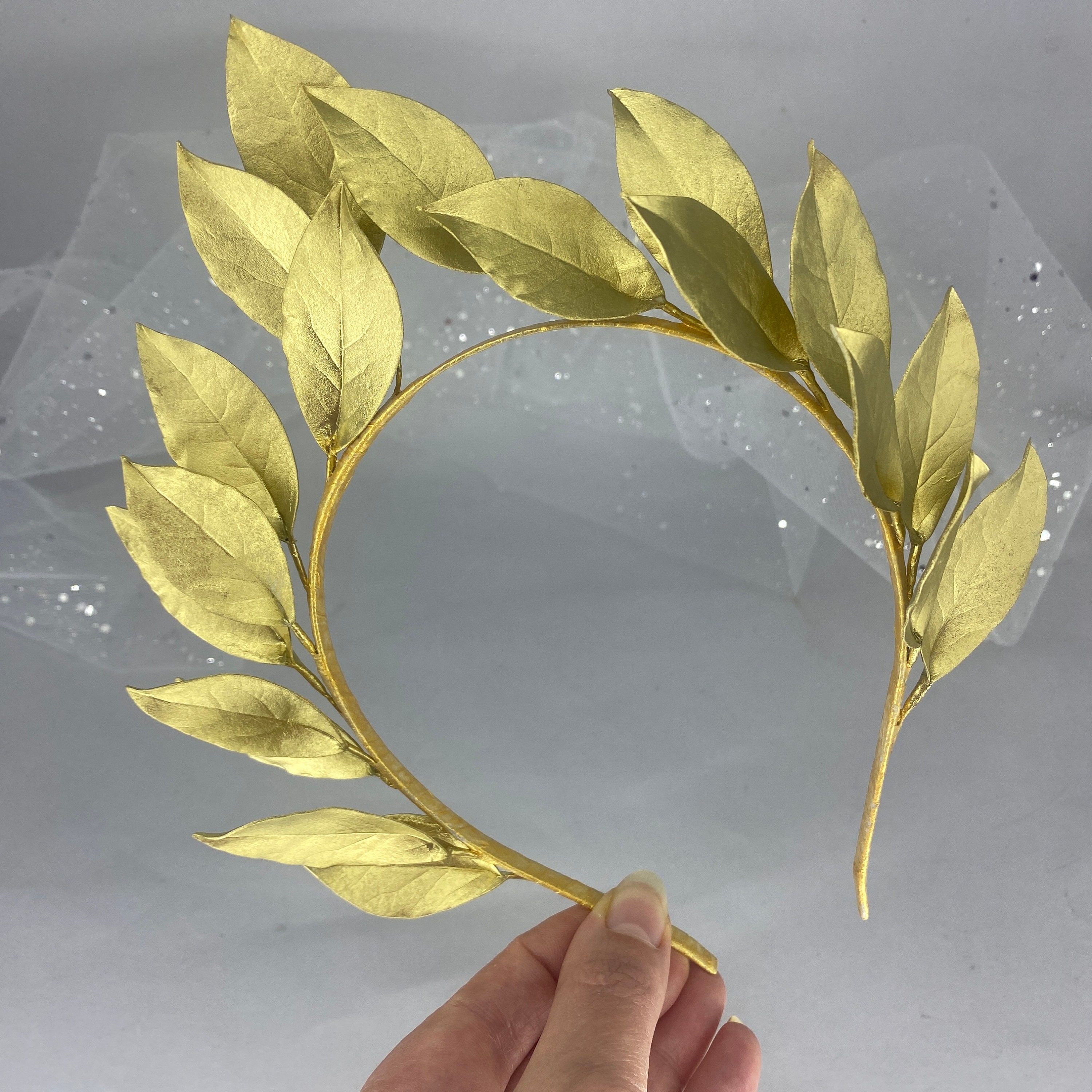 Gold Laurel Leaf Crown Greek Goddess Headpiece Gold Leaf - Etsy