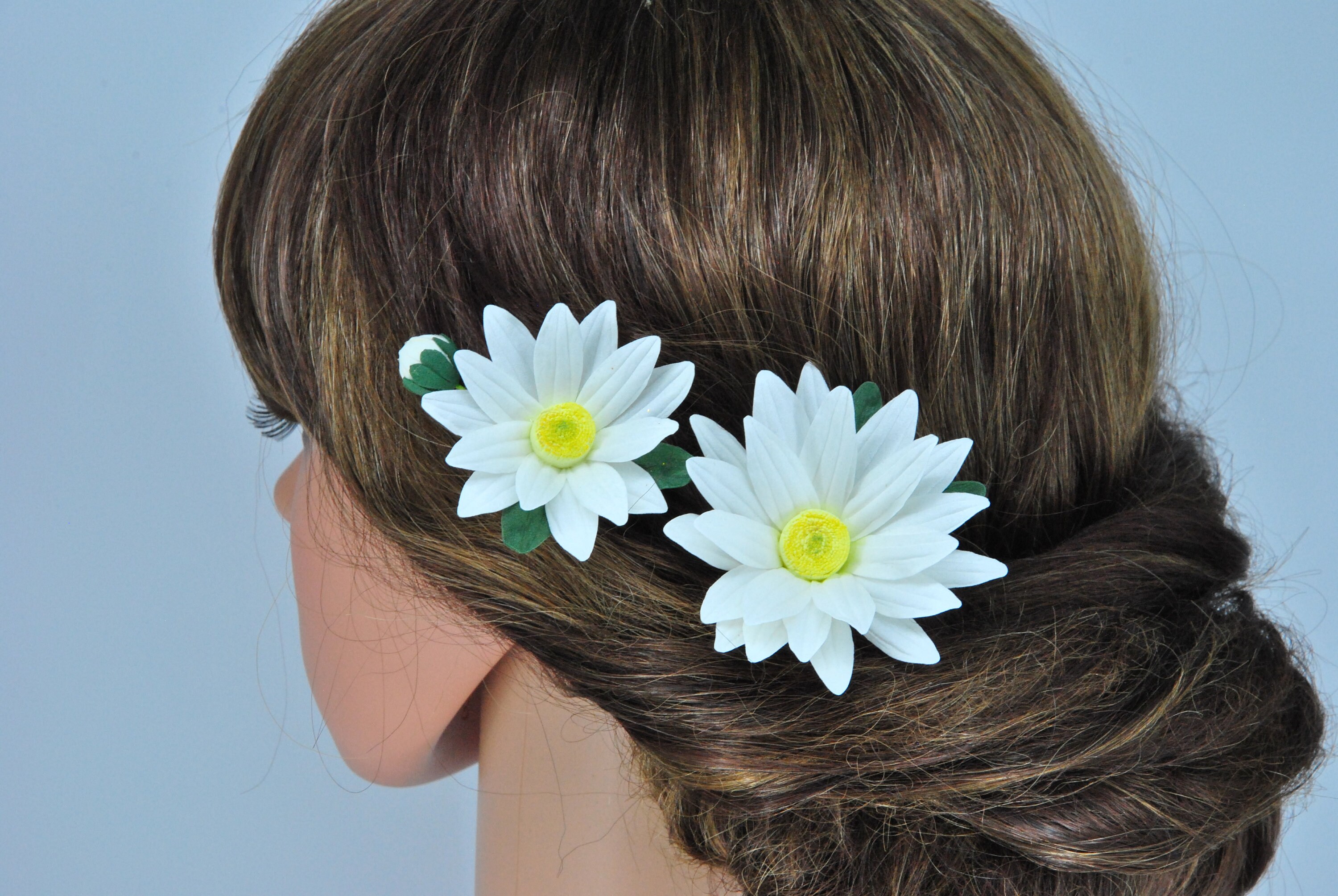 Daisy hair pin Flower hair clip daisy Wildflower hair piece Etsy