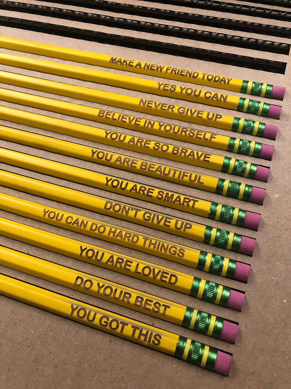 Motivational Pencils Back to School School Supplies Pencils Etsy