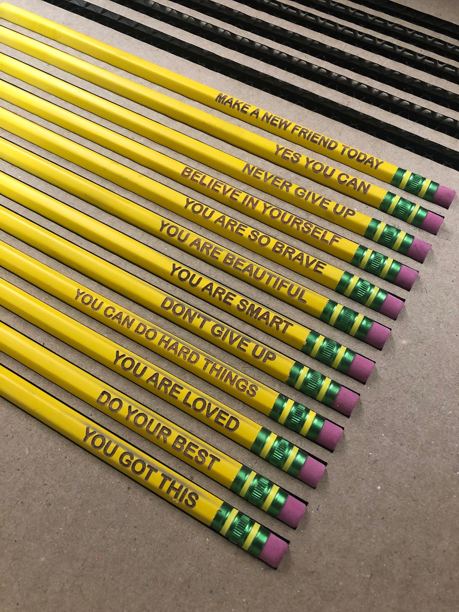 Motivational Pencils Back to School School Supplies Pencils Etsy