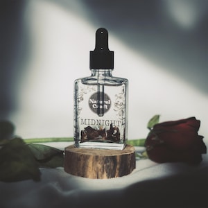 MIDNIGHT Organic Perfume Oil - 30 ml | Sandalwood, Rose, Vanilla, Patchouli, Cassia | Natural & Alcohol Free