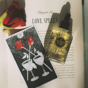 LOVE SPELL Organic Botanical Perfume Oil | Plumeria, Oakmoss & Sweet Orange | Alcohol-Free, Natural Fragrance