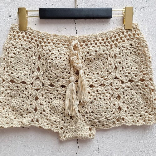Summer Women's Beach Hot Pants Handmade Crochet Waist Etsy