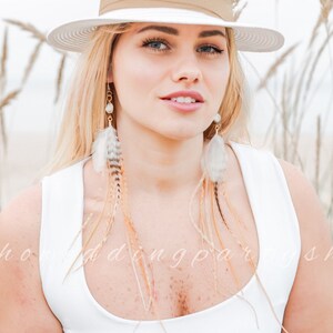Long feather earrings, Grizzly Feather Earrings, Hippie earrings, Bohemian earrings, Long Feather Earrings, Boho Earrings, Black earrings