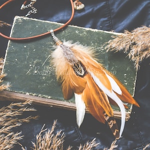 Feather necklace, Feather pendant, Feather charm, Feather pendant necklace, Natural Feather Necklace, Boho necklace, Handmade necklace