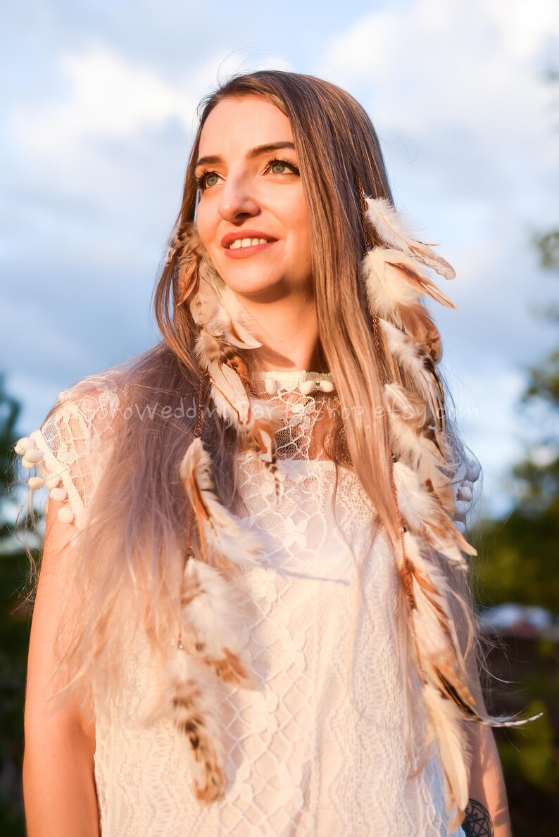 2 Pcs Boho Feather Hair Clips Feather Hair Clip Boho Etsy