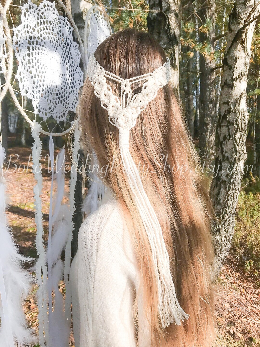 Macrame Veil Macrame Wedding Veil Boho Veil Macrame - Etsy