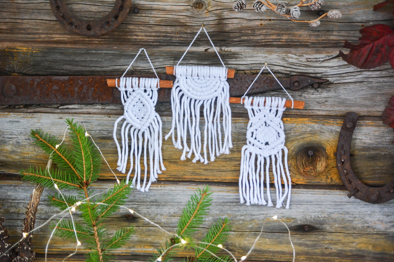 Set of 3 Macrame Mini Macrame Macrame Wall Hanging - Etsy