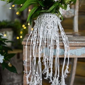 Bouquet wrap, Wedding bouquet wrap, Macrame wrap, Boho wedding, Bohemian bouquet wrap, Boho bride accessories, Vase cover, Macrame Jar wrap