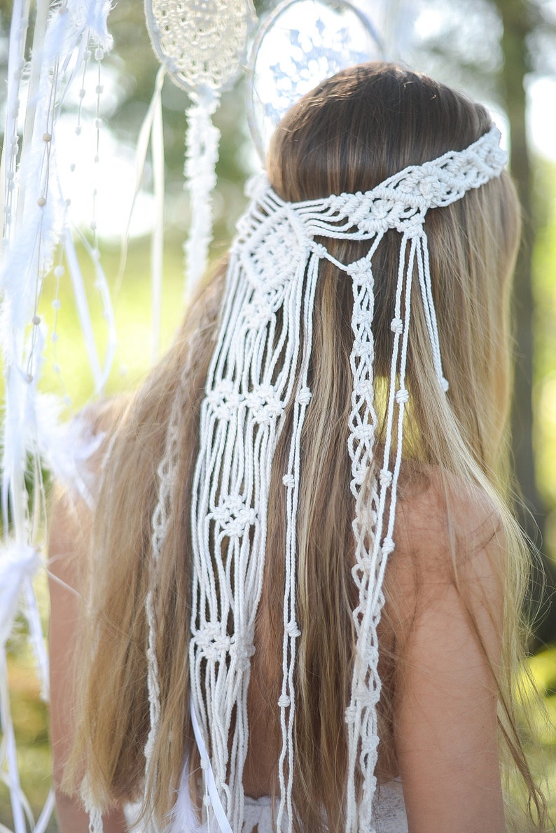 Macrame Veil Macrame Wedding Veil Boho Veil Macrame - Etsy