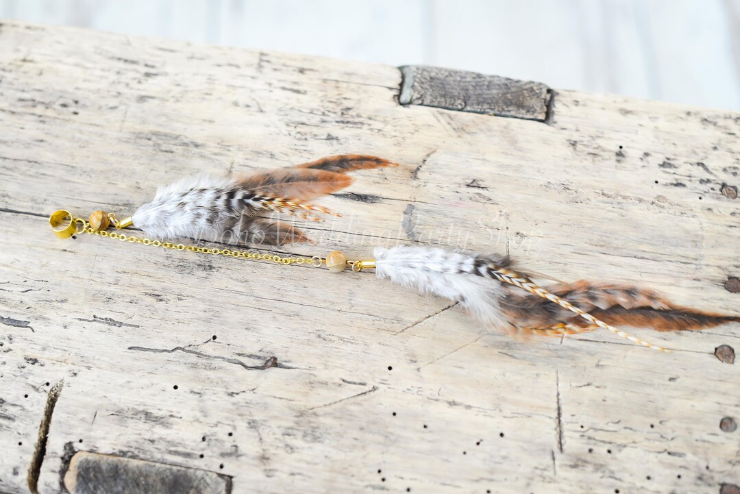Small Feather Ear Cuff, Feather Ear Wrap, Ear Cuff With Feathers, Long ...