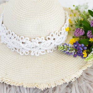 Macrame Hat Band, Hat Accessories, Macrame Wedding Veil, Boho Veil ...