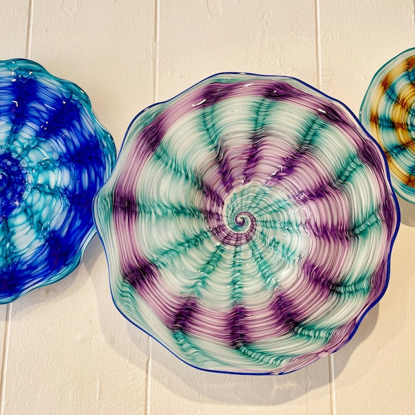 Blown Glass Wall Art Etsy