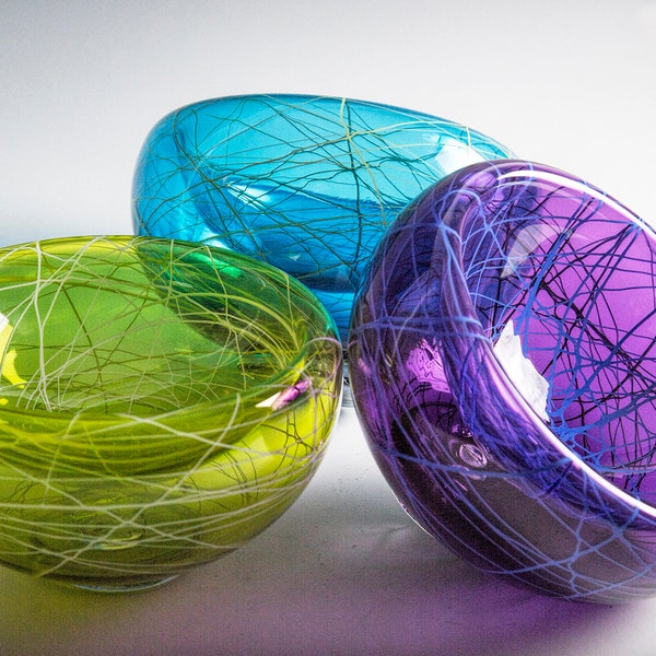 Bubble Glass Bowls Etsy